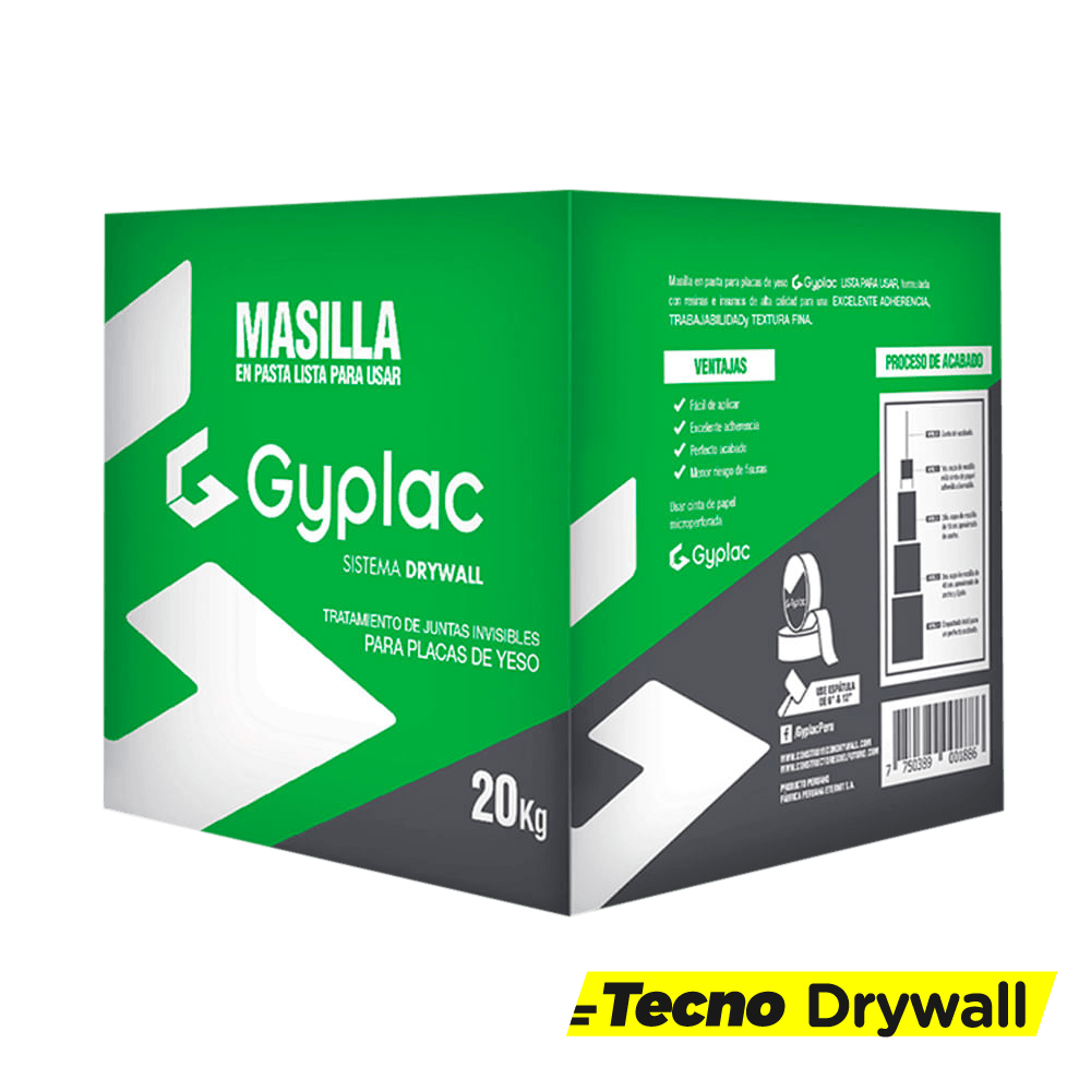 Masilla Drywall Caja - 20Kg TecnoDrywall